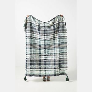 Anthropologie Plaid Sweetheart Throw Blanket